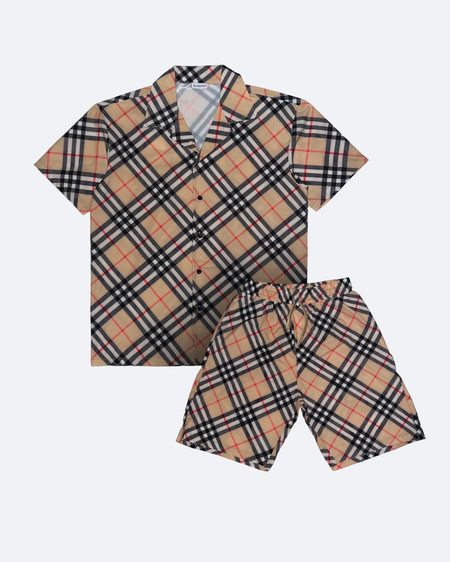 Burberry - Check Print Pattern Summer Set - Beige