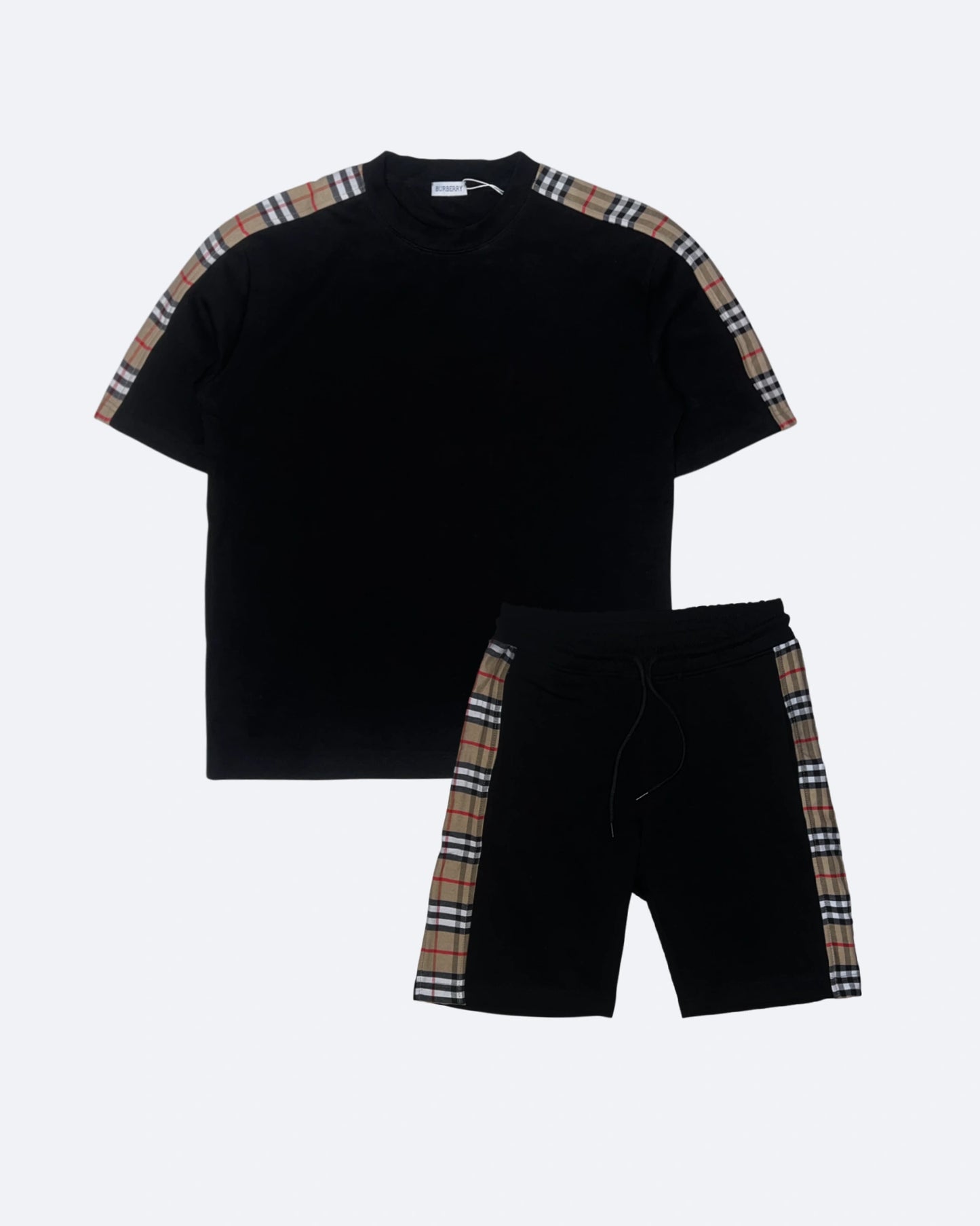 Burberry - Check Pattern Stripe Summer Set - Black