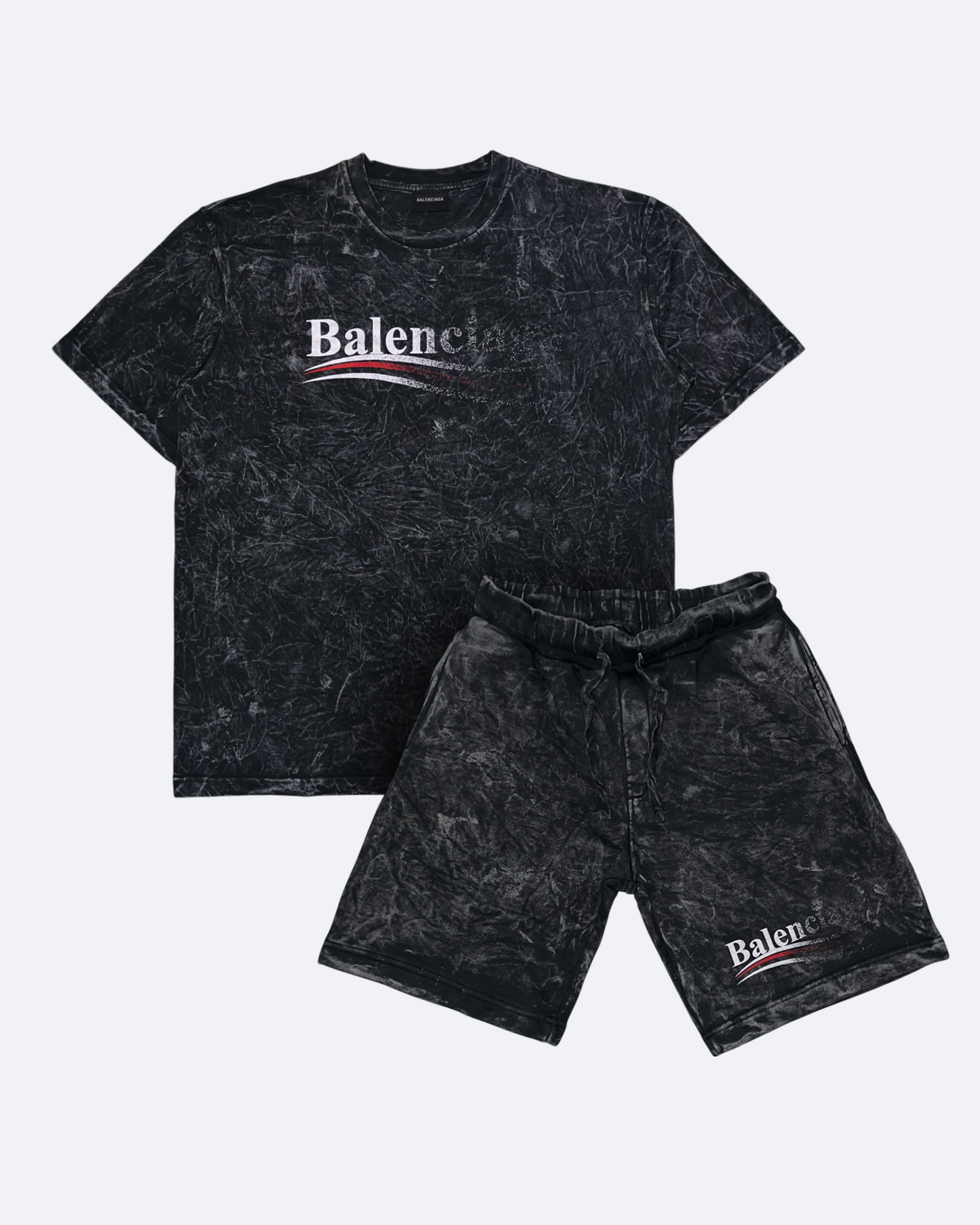 Balenciaga - Washed Wave Logo Summer Set - Gray
