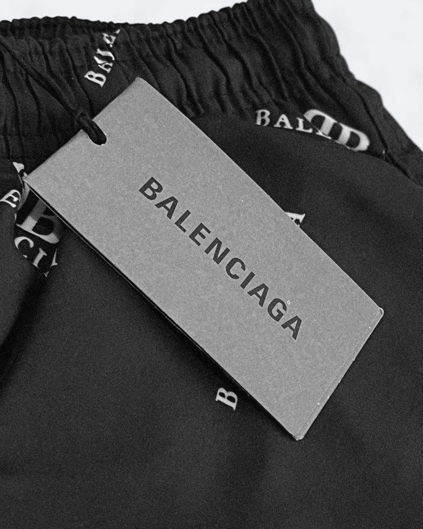 Balenciaga - BB Logo Print Swim Shorts - Black