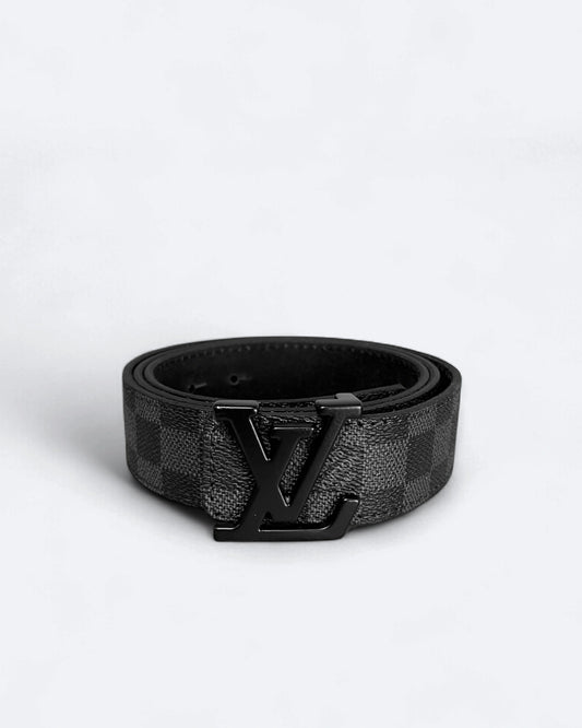 Louis Vuitton - Damier Black Pattern Belt - Black