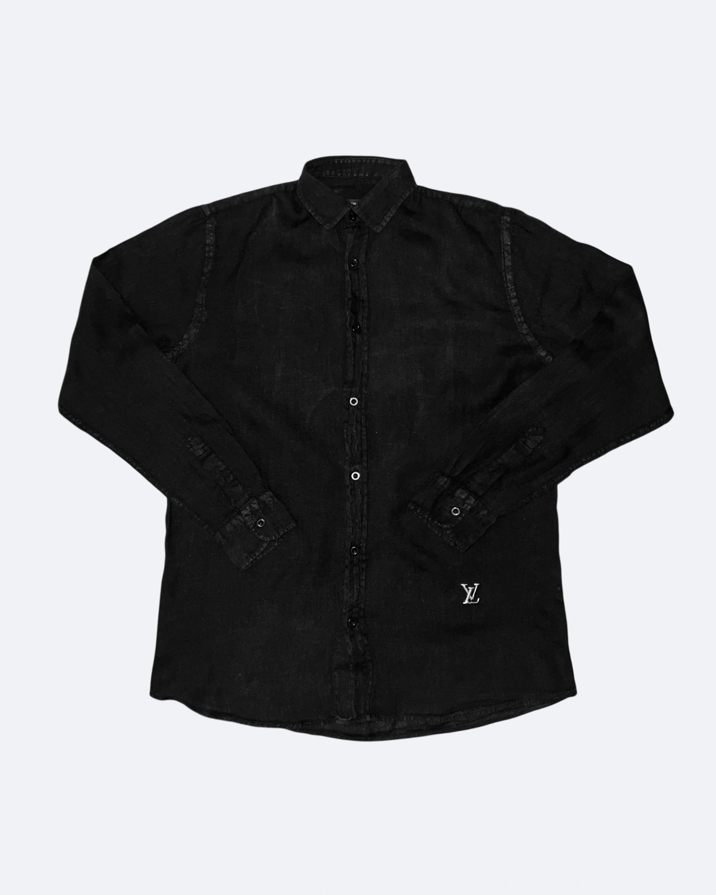 Louis Vuitton - Metal LV Linen Shirt - Black