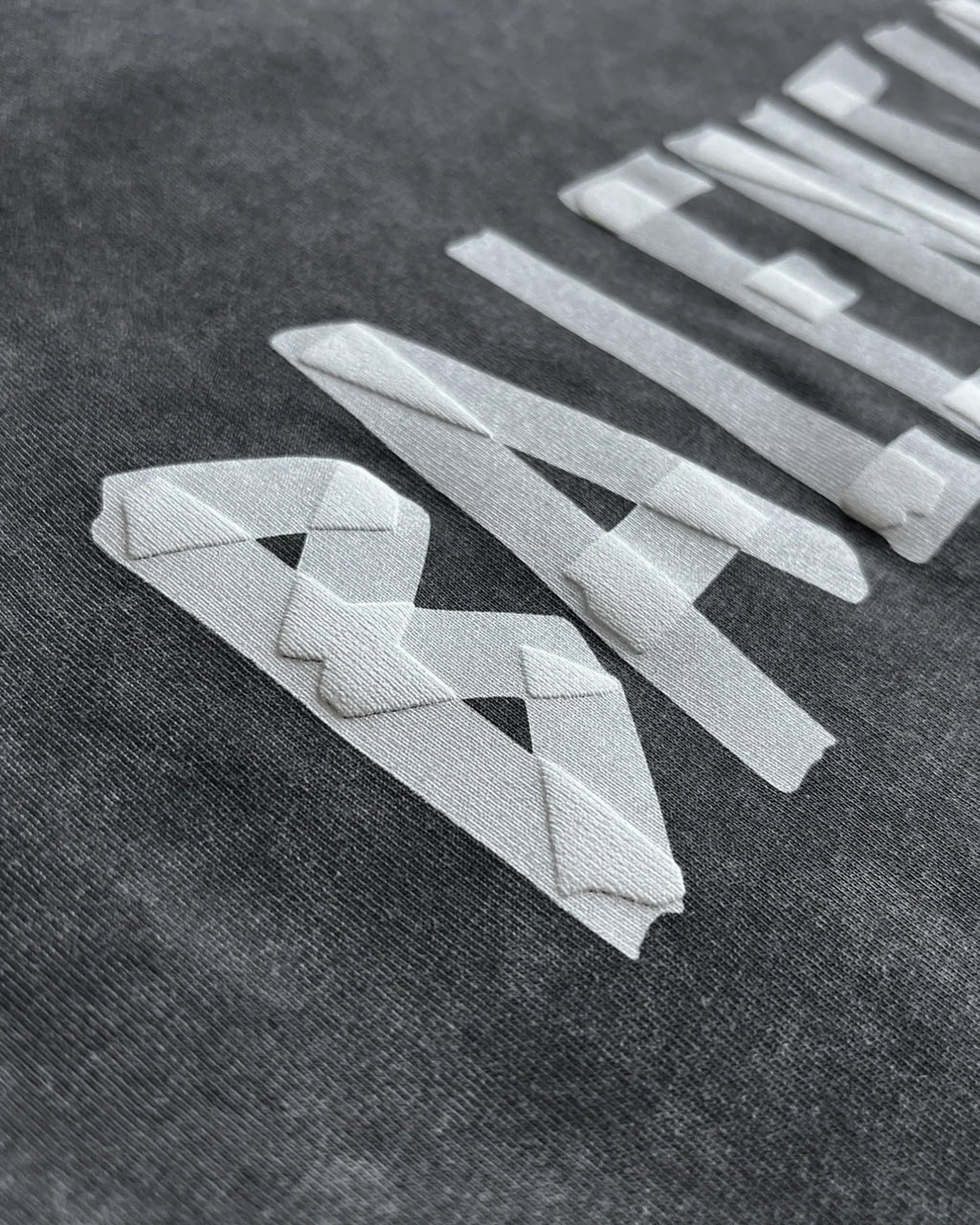 Balenciaga - White Tape T-Shirt - Dark Gray