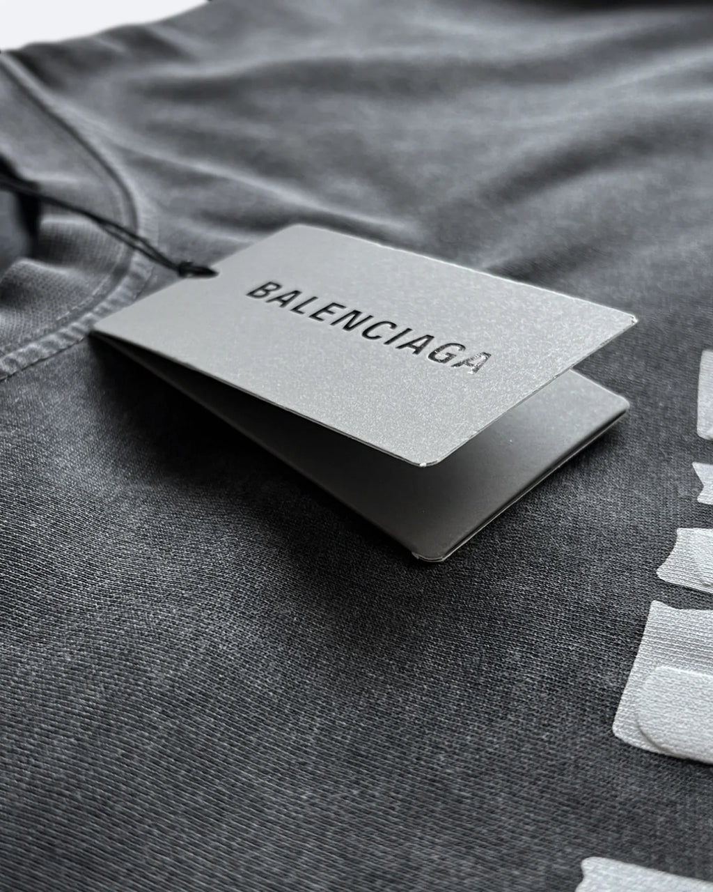 Balenciaga - White Tape T-Shirt - Dark Gray