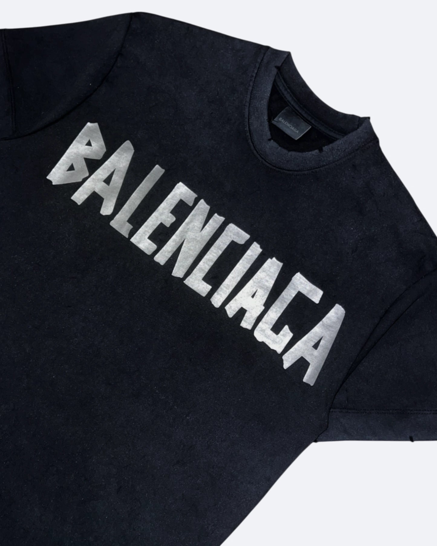 Balenciaga - Silver Tape T-Shirt - Black