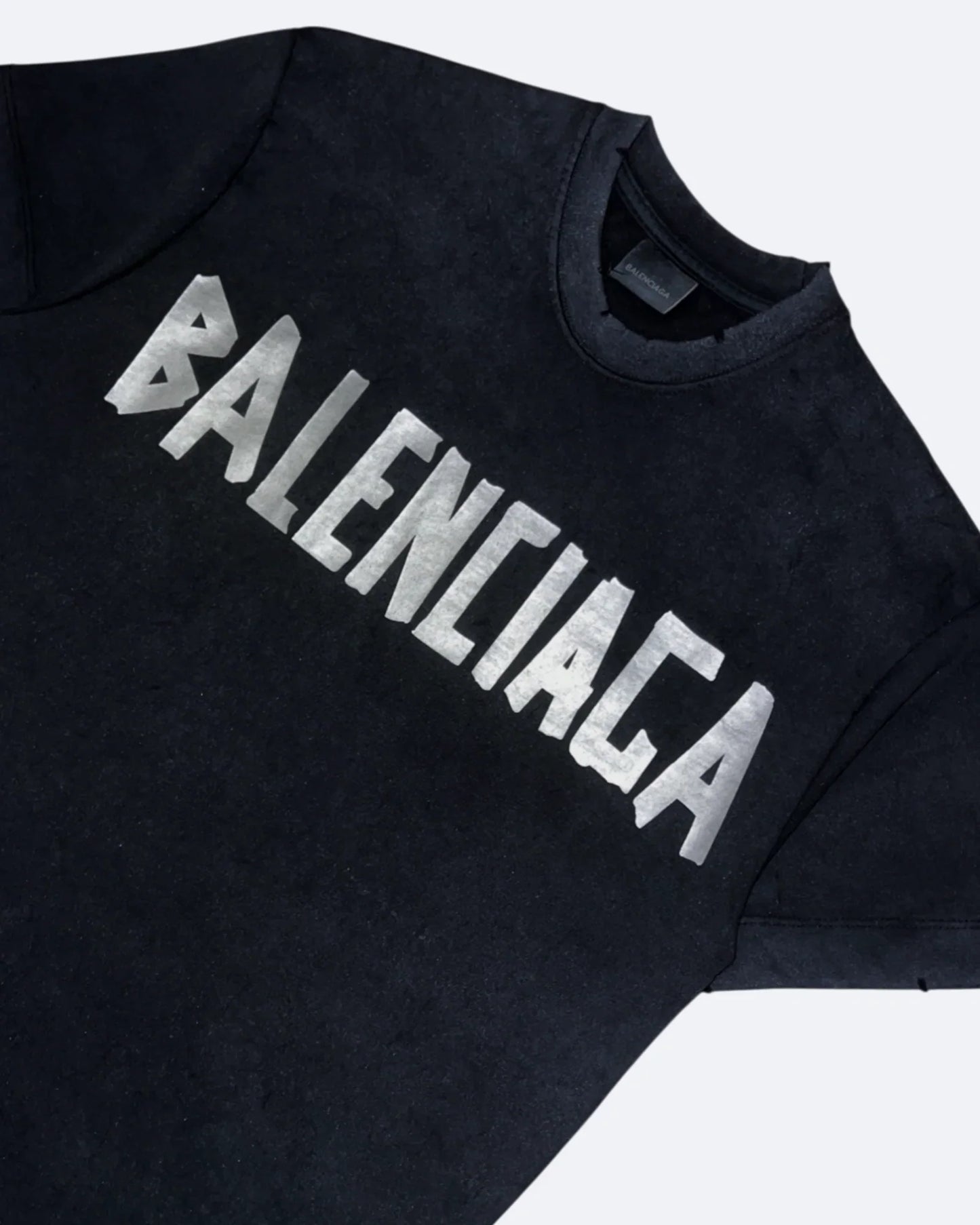 Balenciaga - Silver Tape T-Shirt - Black