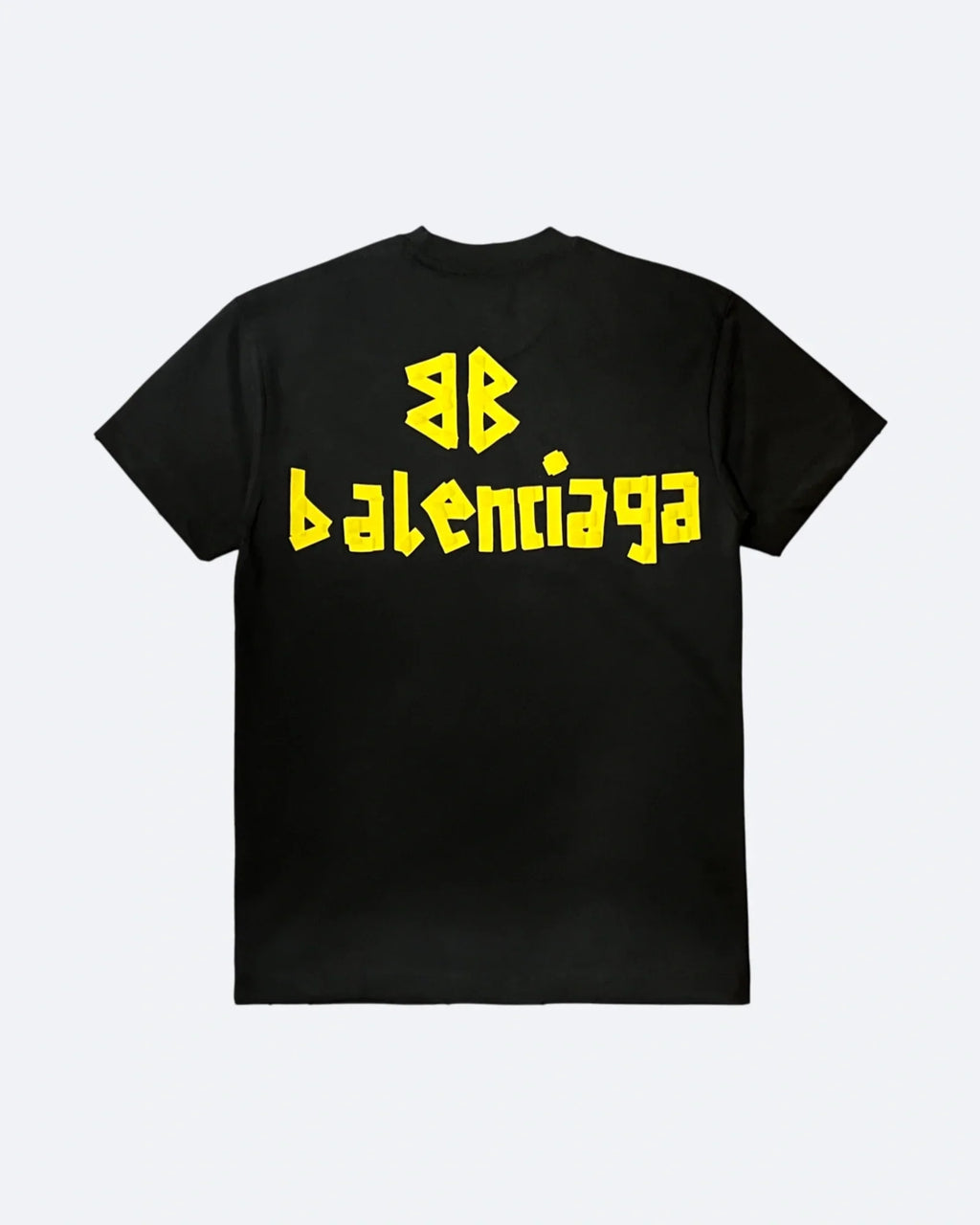 Balenciaga - Yellow Tape T-Shirt - Black