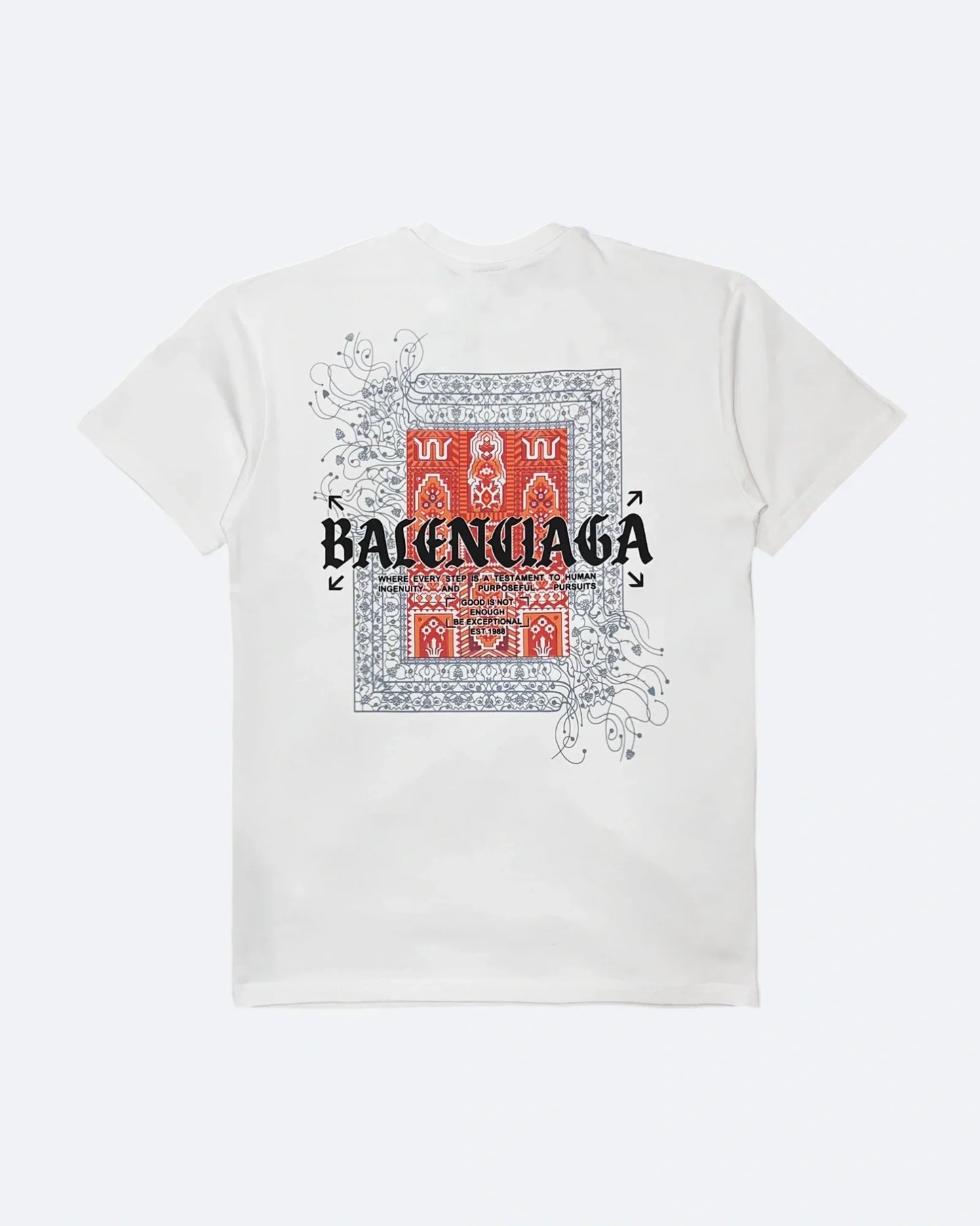Balenciaga - Red Bandana T-Shirt - White