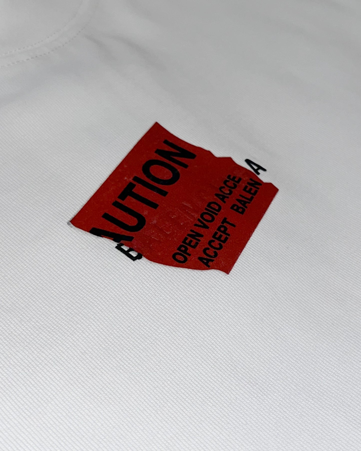 Balenciaga - Red Taped Logo T-Shirt - White