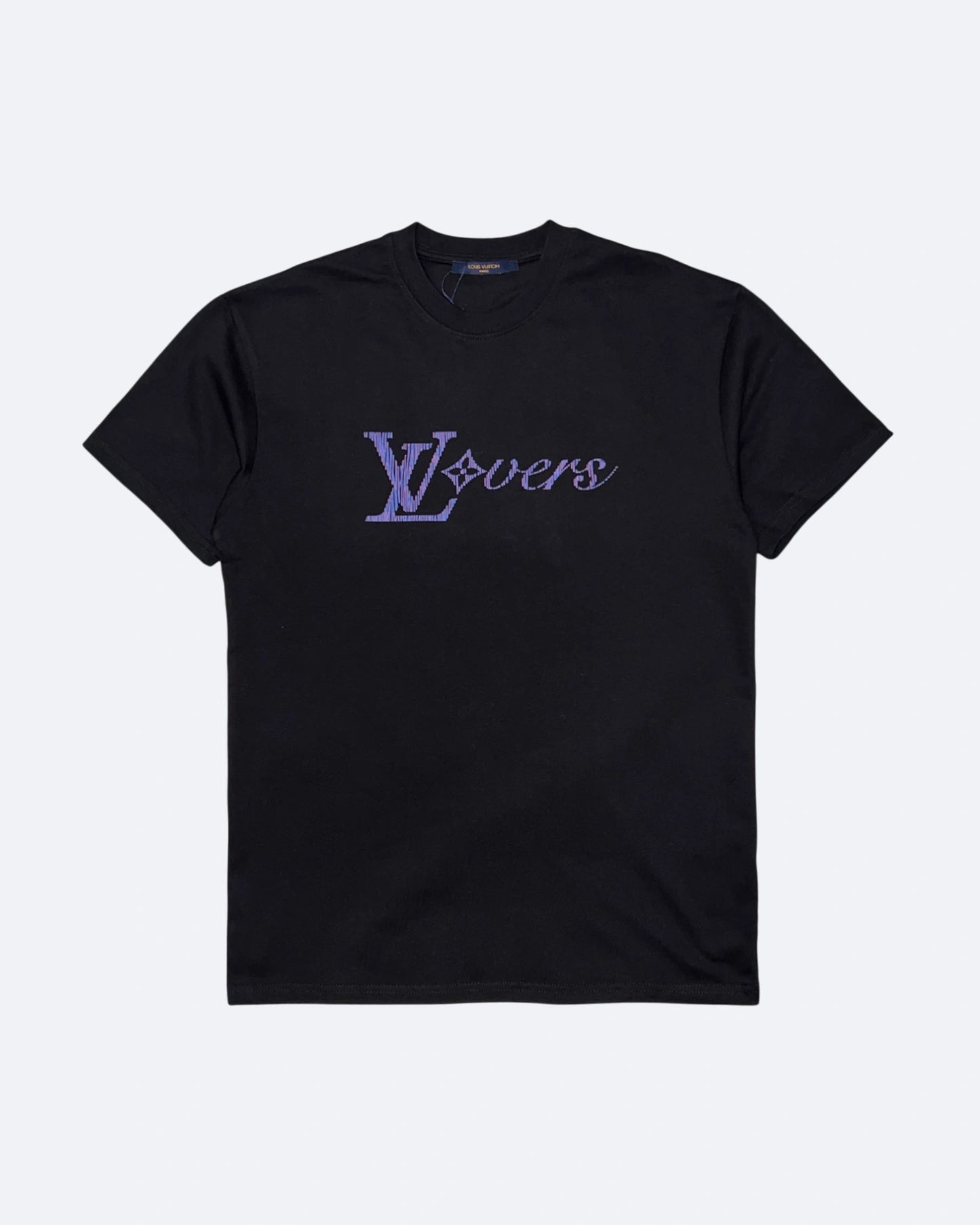 Louis Vuitton - Lovers Stripes Logo T-Shirt - Black