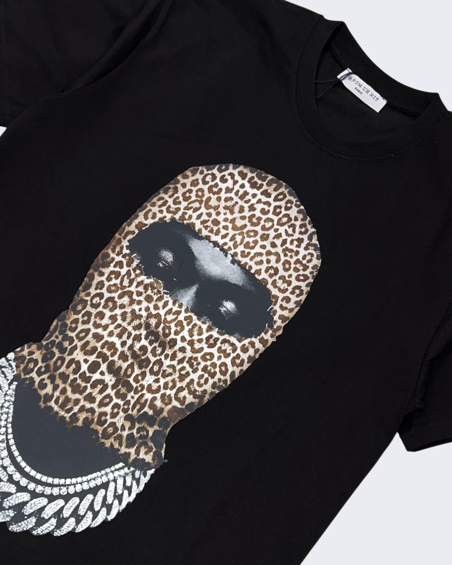 IH NOM UH NIT - Leopard Mask T-shirt - Black