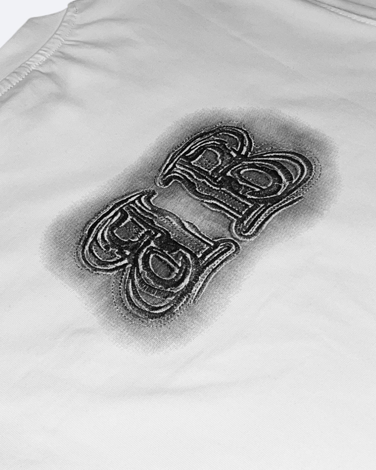 Balenciaga - Sprayed Logo Embroidery T-Shirt - White
