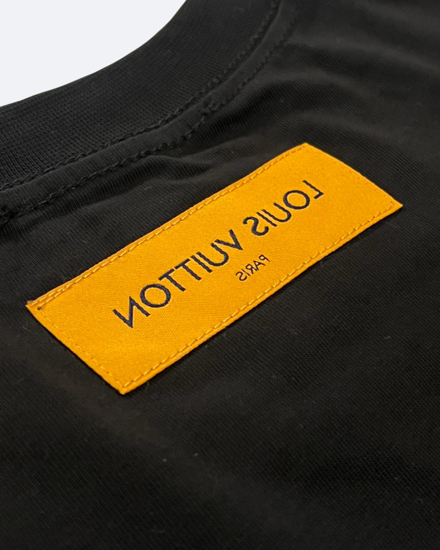 LVTN - Silver Tape Monogram T-Shirt - Black