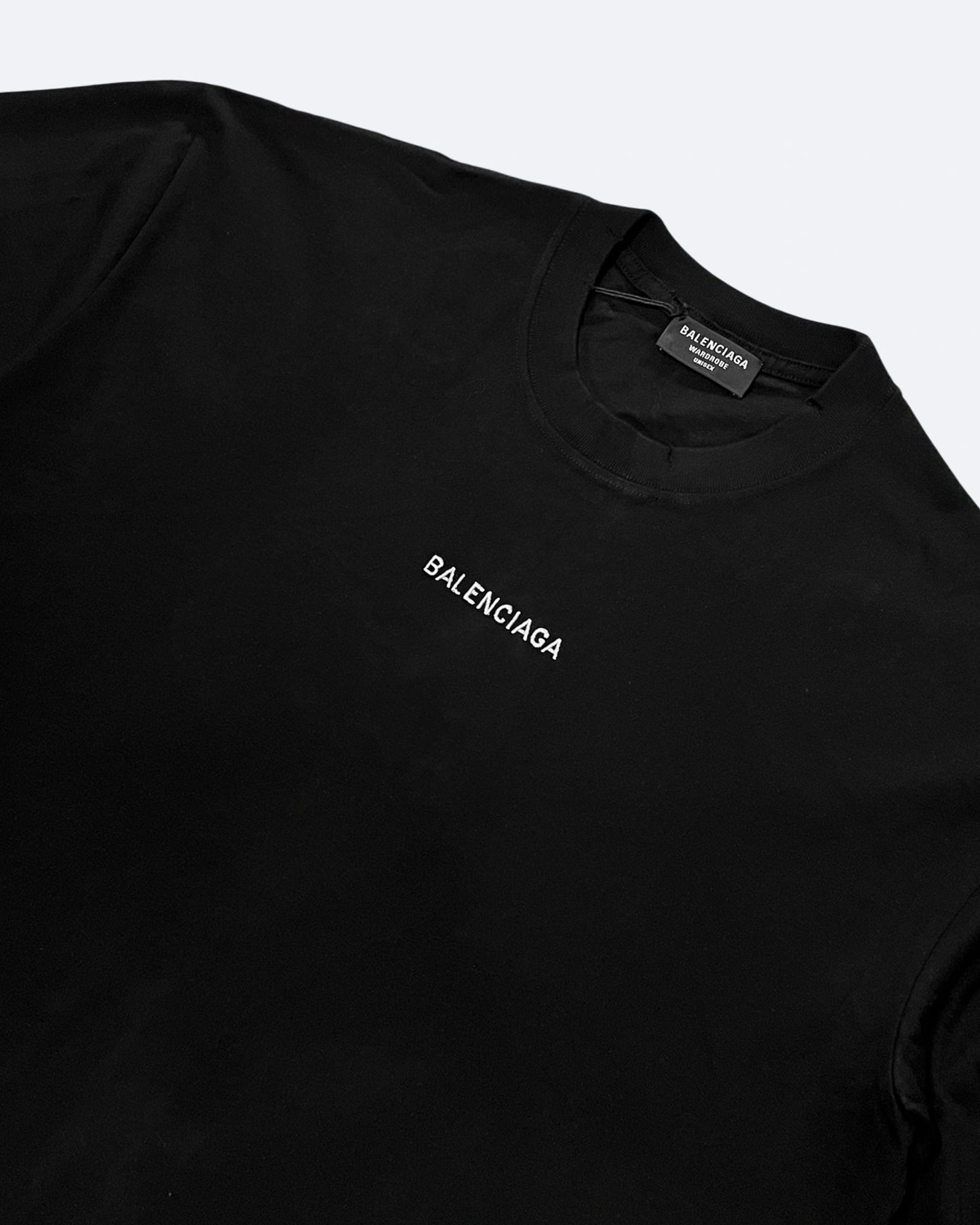Balenciaga - Logo Embroidery T-Shirt - Black