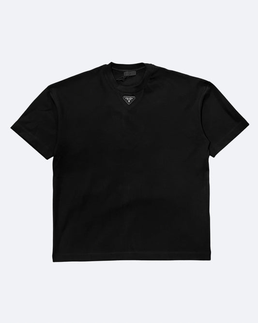 Prada - Neck Logo T-Shirt - Black