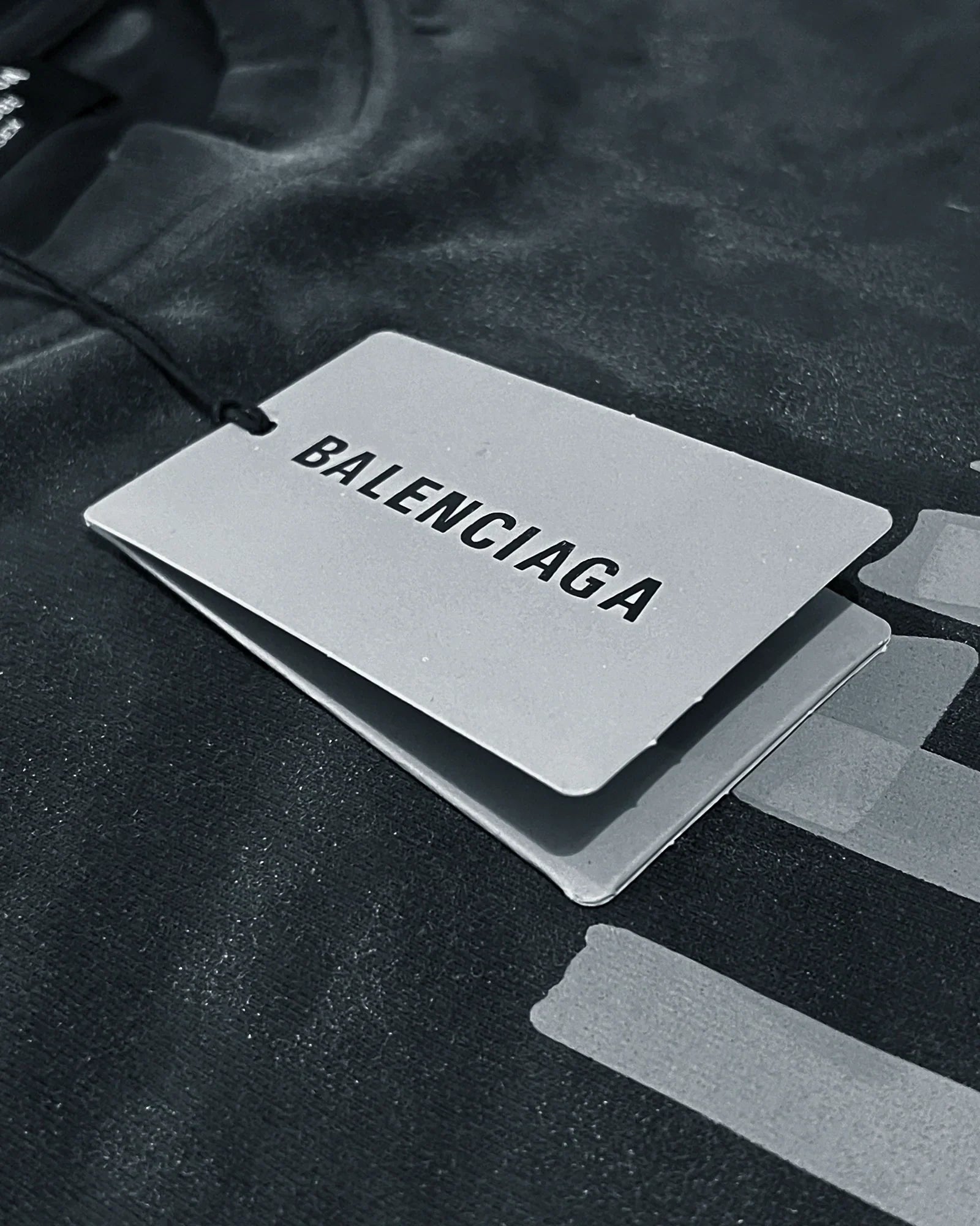 Balenciaga - Yellow Tape Distressed T-Shirt - Washed Black