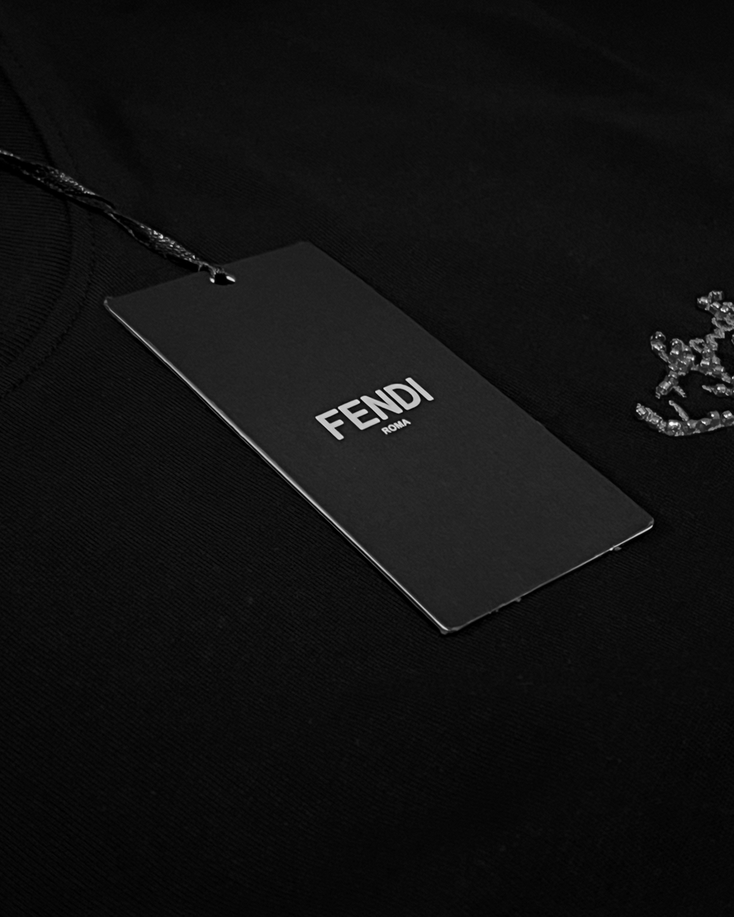 Fendi - Coral Embroidery T-Shirt - Black