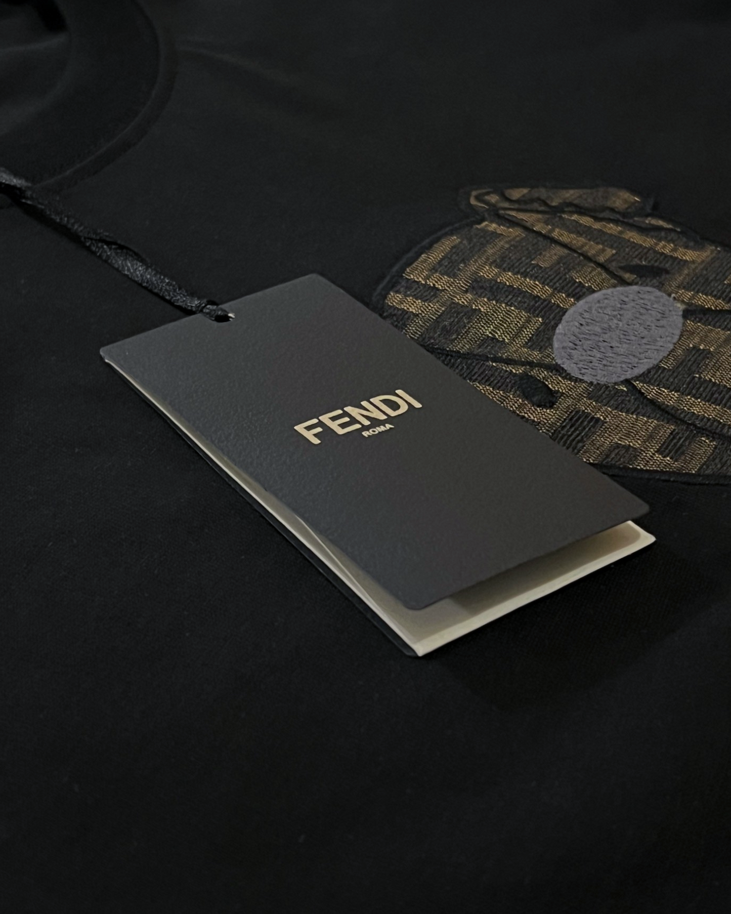 Fendi - FF Dog Embroidery T-Shirt - Black