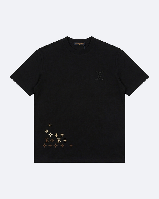 LVTN - Embroidery Pattern T-Shirt - Black
