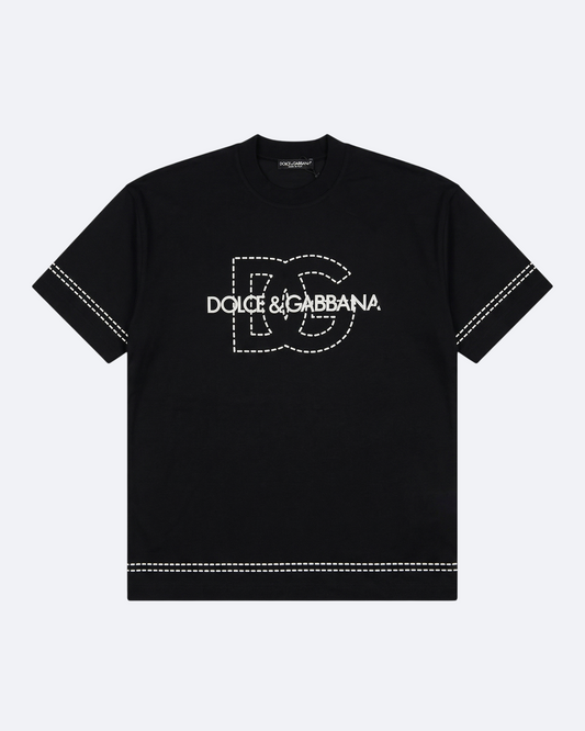 Dolce & Gabbana - Dashed Logo T-Shirt - Black