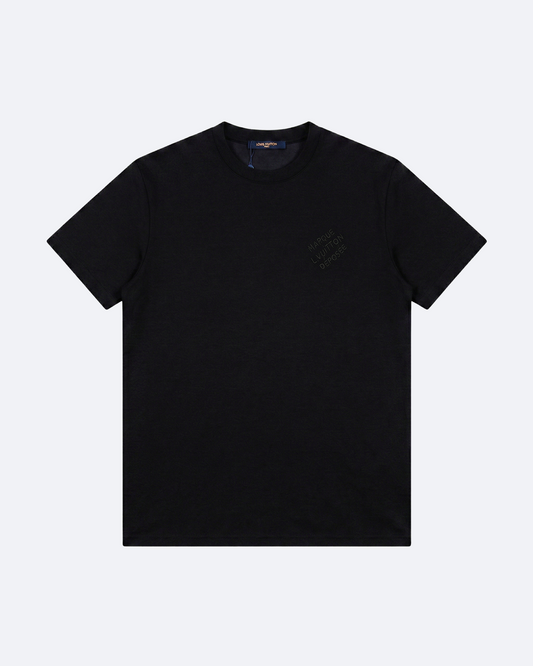 LVTN - Marque Logo Embroidery T-Shirt - Black