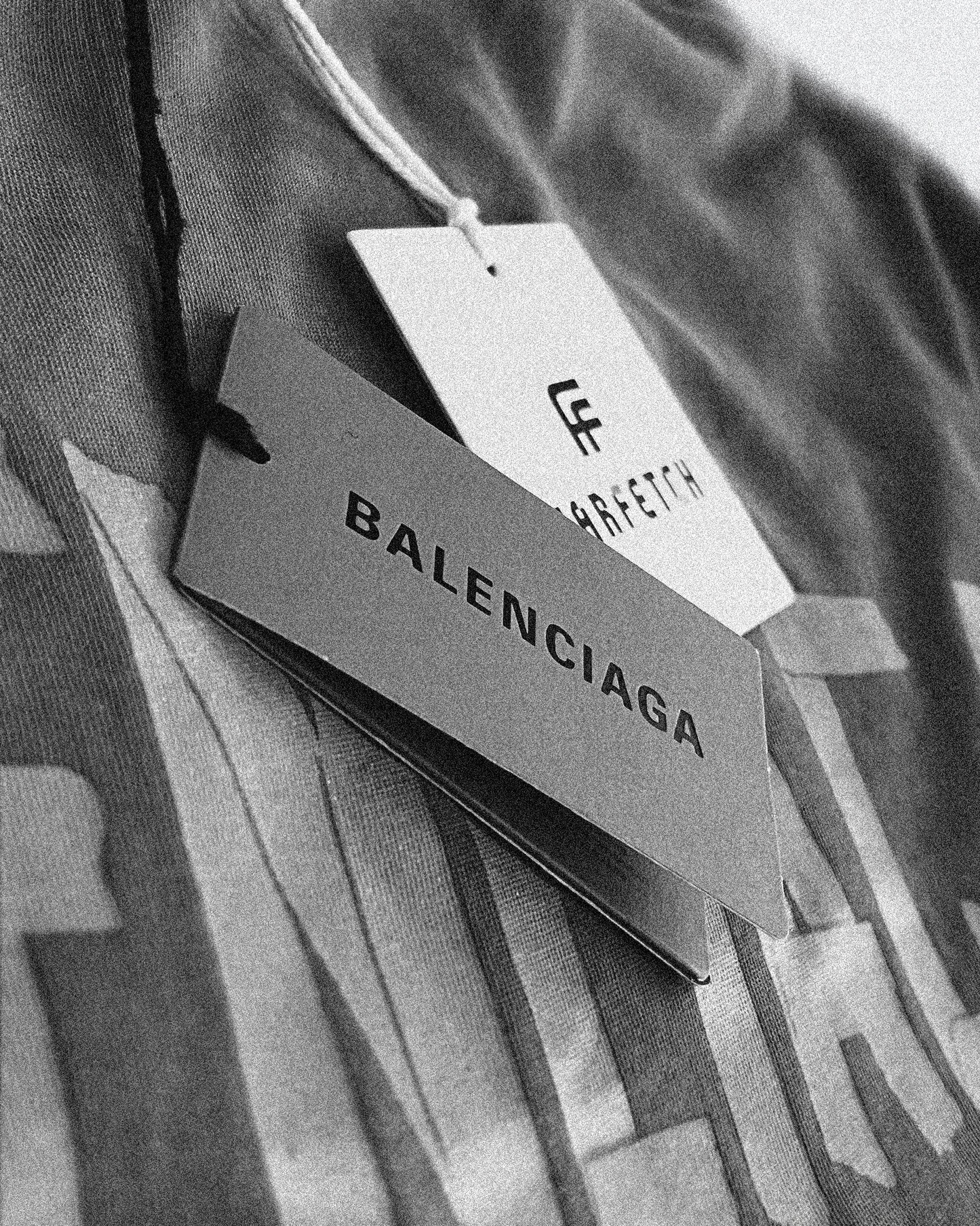 Balenciaga - Yellow Tape T-Shirt - Washed Out Blue