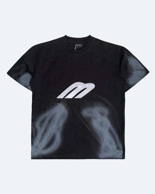 Balenciaga - 3B Logo T-Shirt - Black and Dark Gray