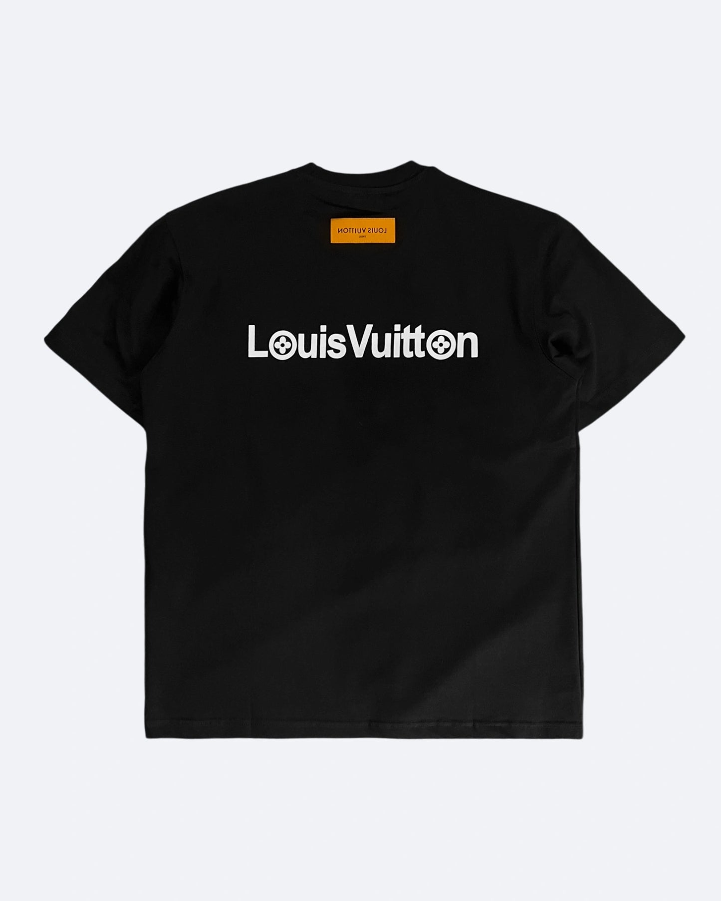 Nadrozmerné tričko Louis Vuitton - LV Rubber Logo - čierne