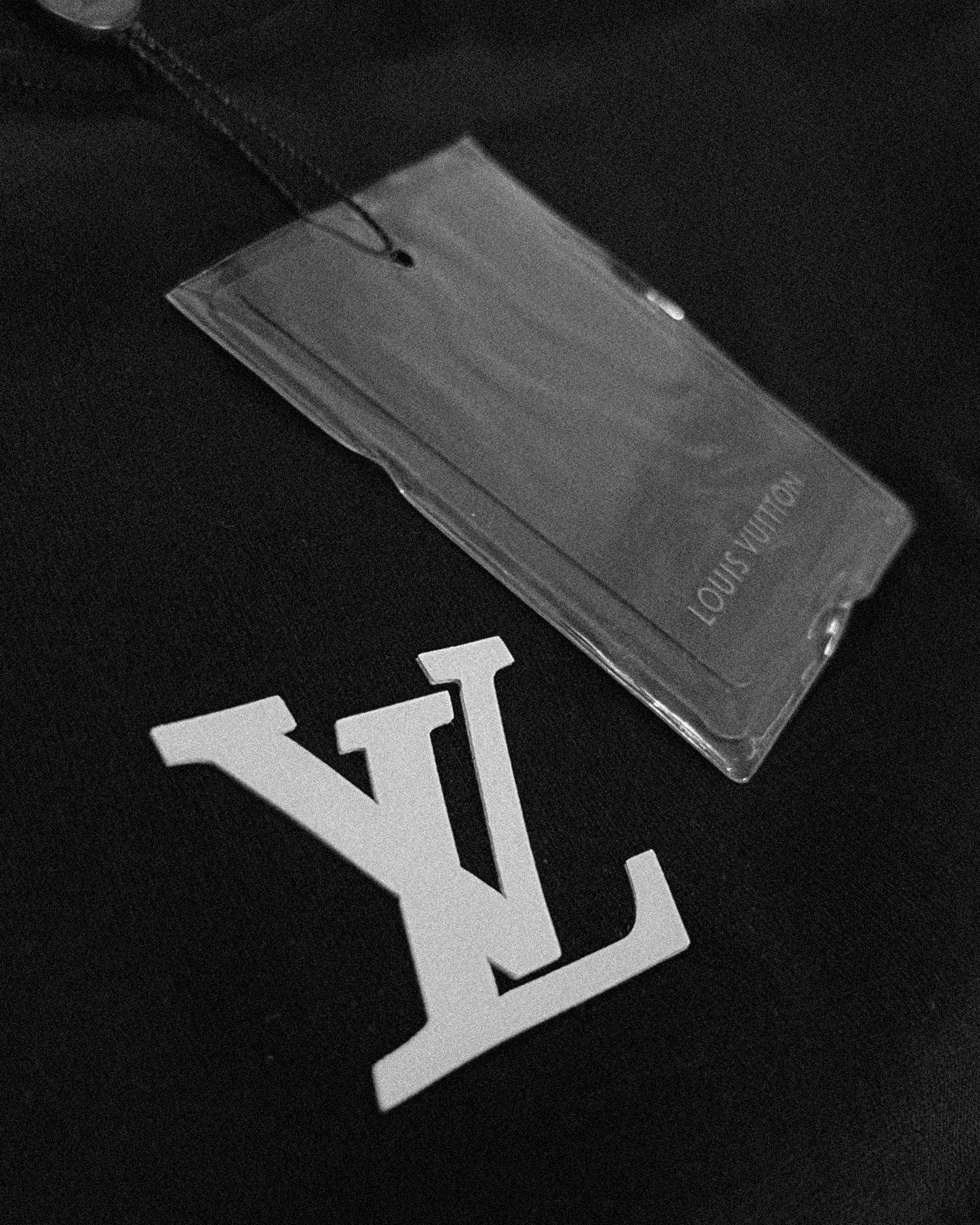 Nadrozmerné tričko Louis Vuitton - LV Rubber Logo - čierne