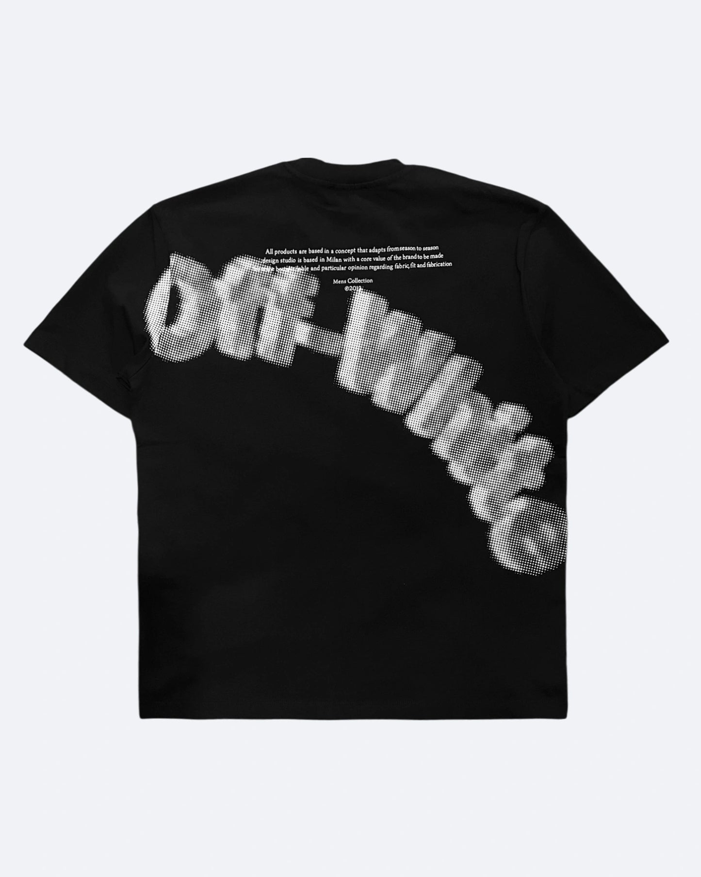 Off-White - 3D polotónové logo nadmernej veľkosti - čierne