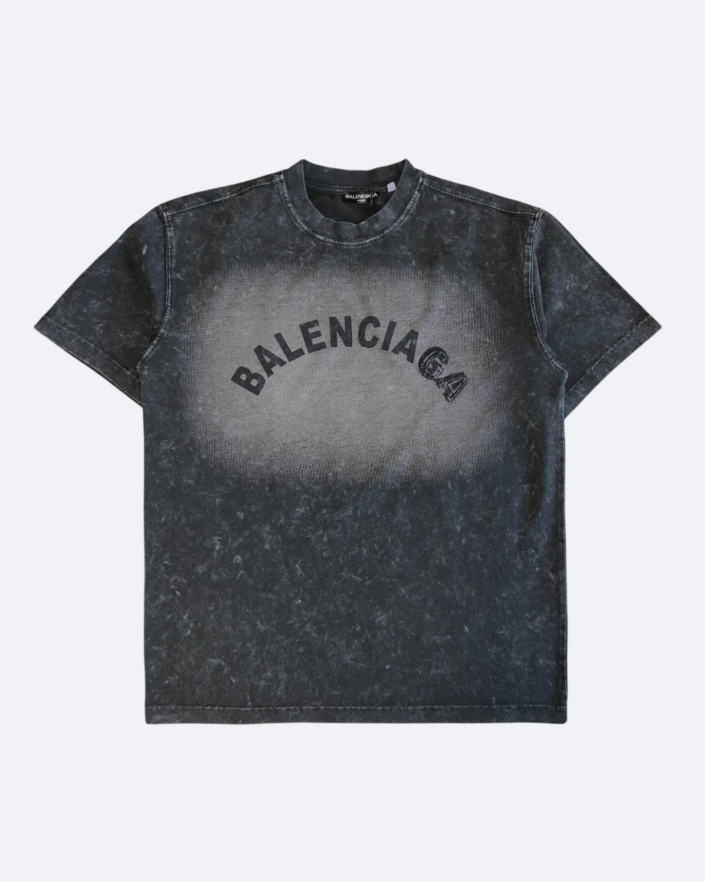 Balenciaga - Curved Logo T-Shirt - Gray