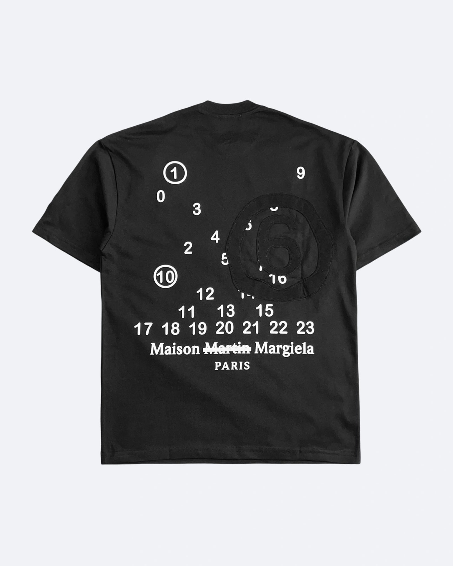 Maison Margiela - MM6 Numbers Motif T-Shirt - Black