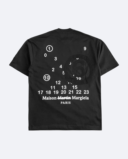 Maison Margiela - MM6 Numbers Motif T-Shirt - Black