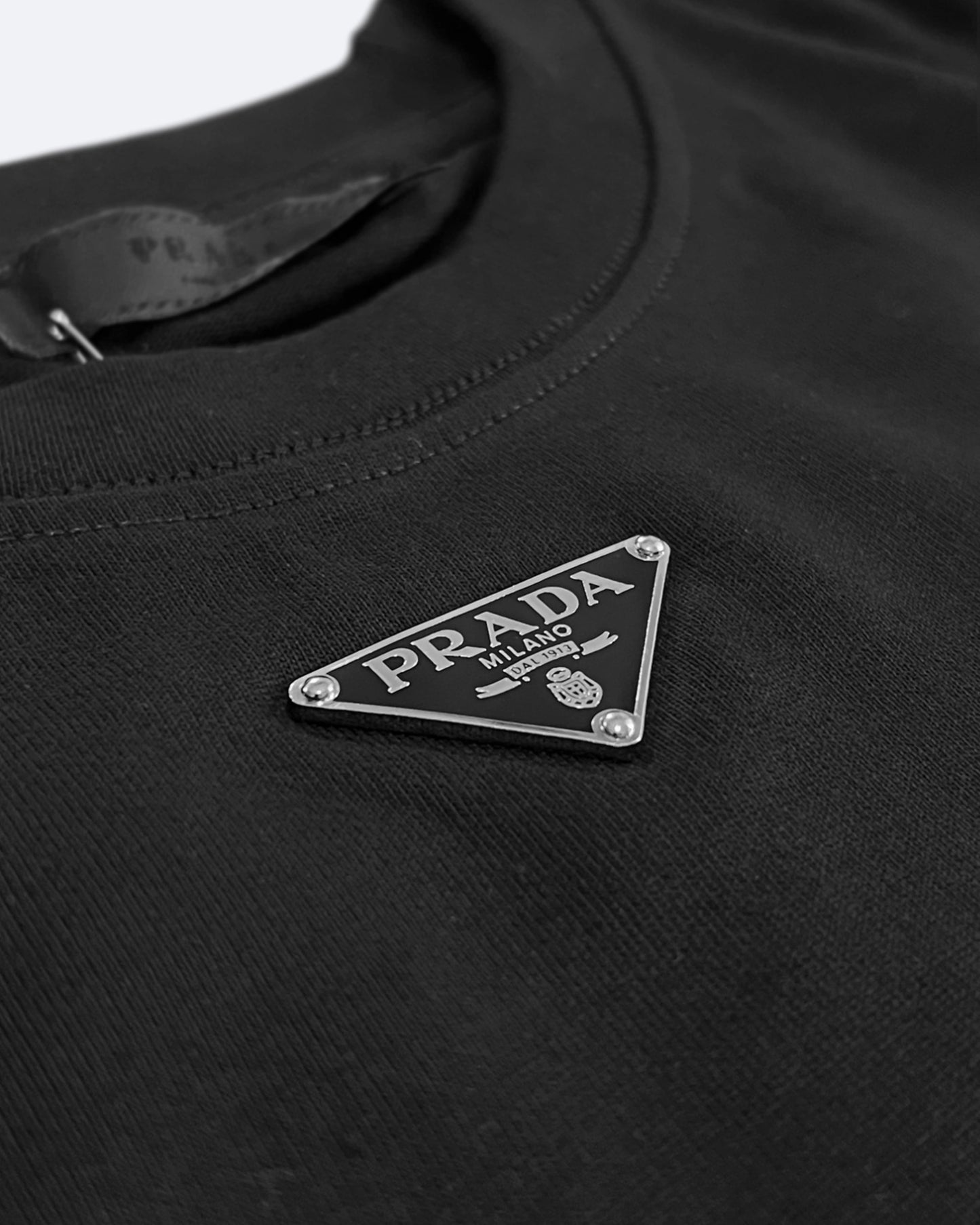 Prada - Logo Seamed T-Shirt - Black