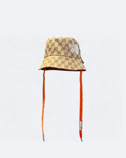 GC x The North Face - Reversible GG Bucket Hat - Beige/Orange