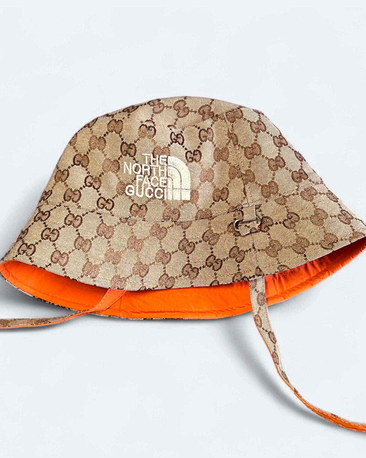 GC x The North Face - Reversible GG Bucket Hat - Beige/Orange