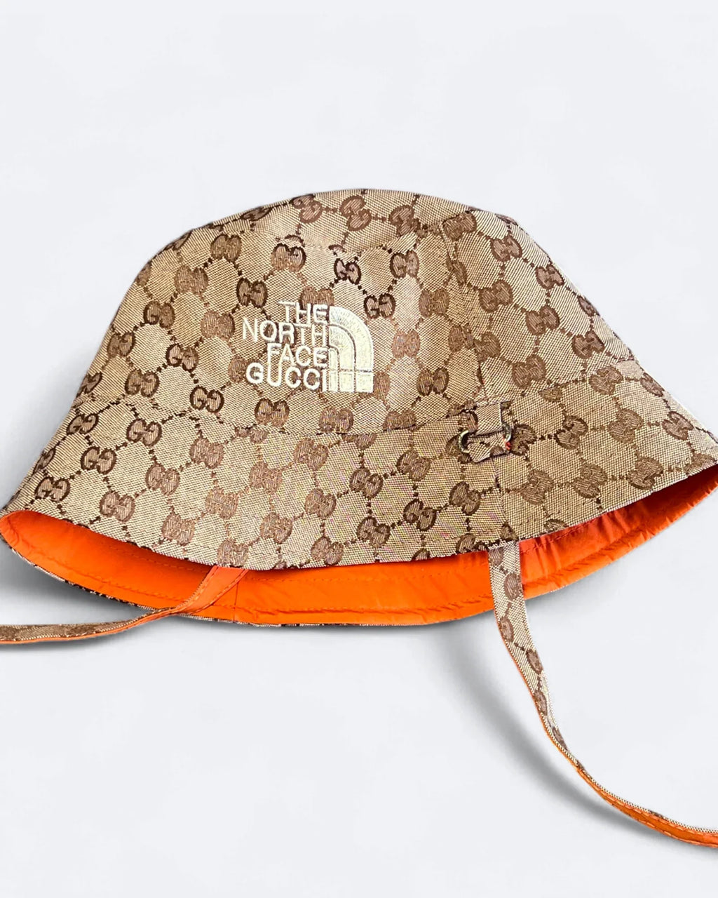 GC x The North Face - Reversible GG Bucket Hat - Beige/Orange