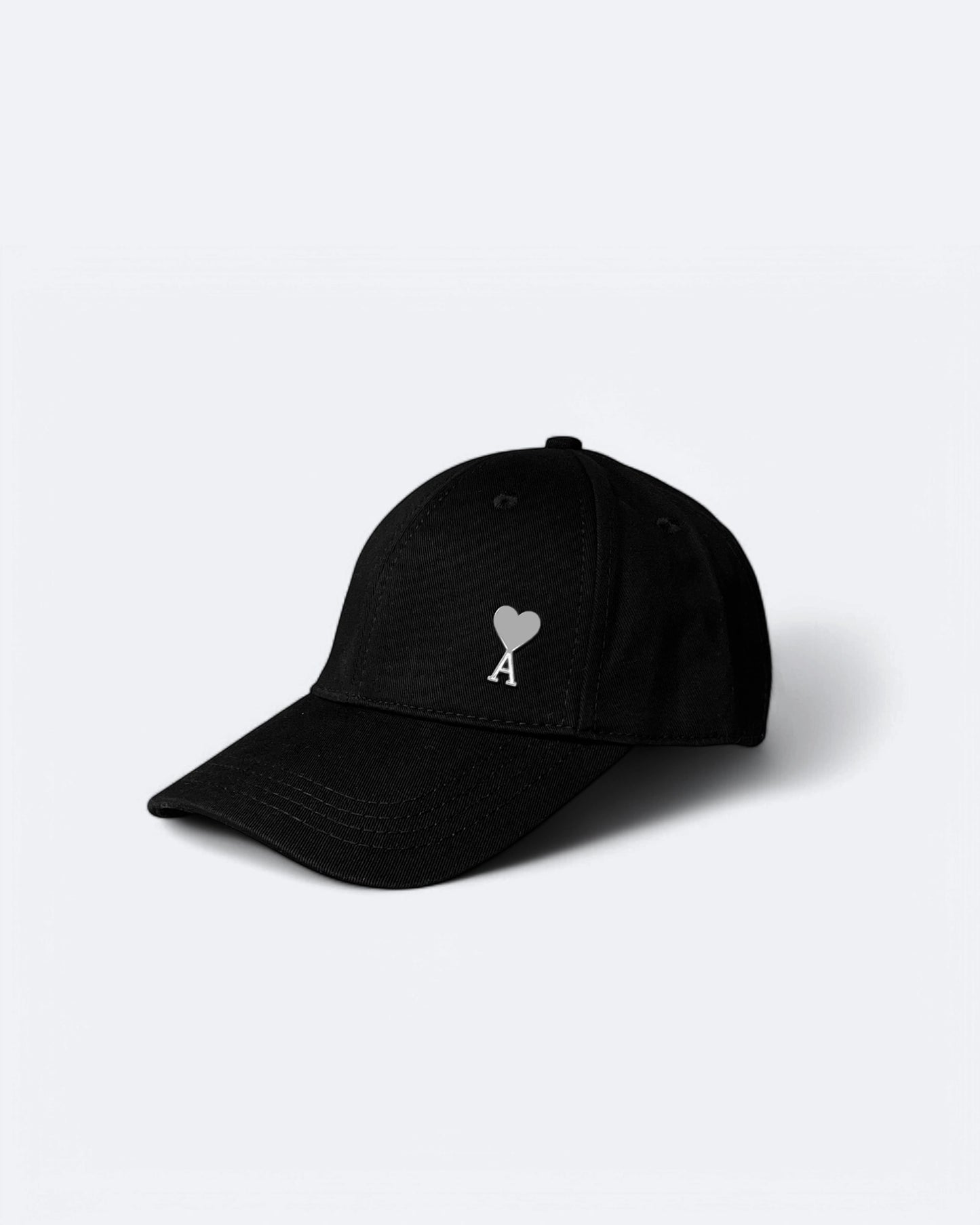 AMI - Silver Heart Cap - Black