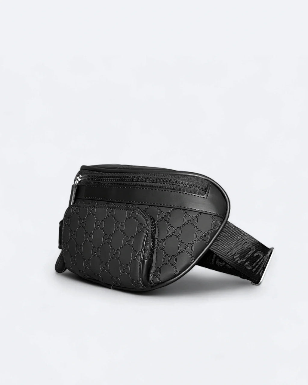 Gucci - GG Canvas Embossed Crossbody Bag - Black