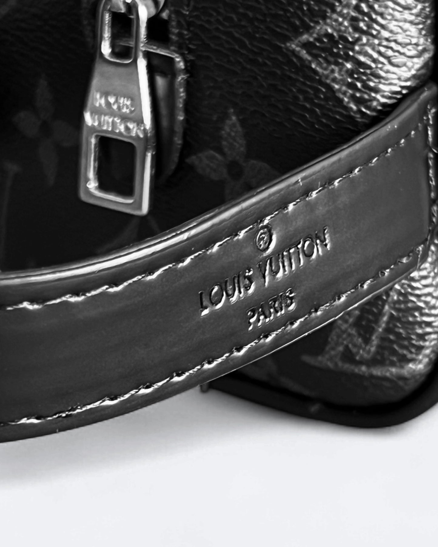 Louis Vuitton - LV Pattern Hand Pouch Bag - Black