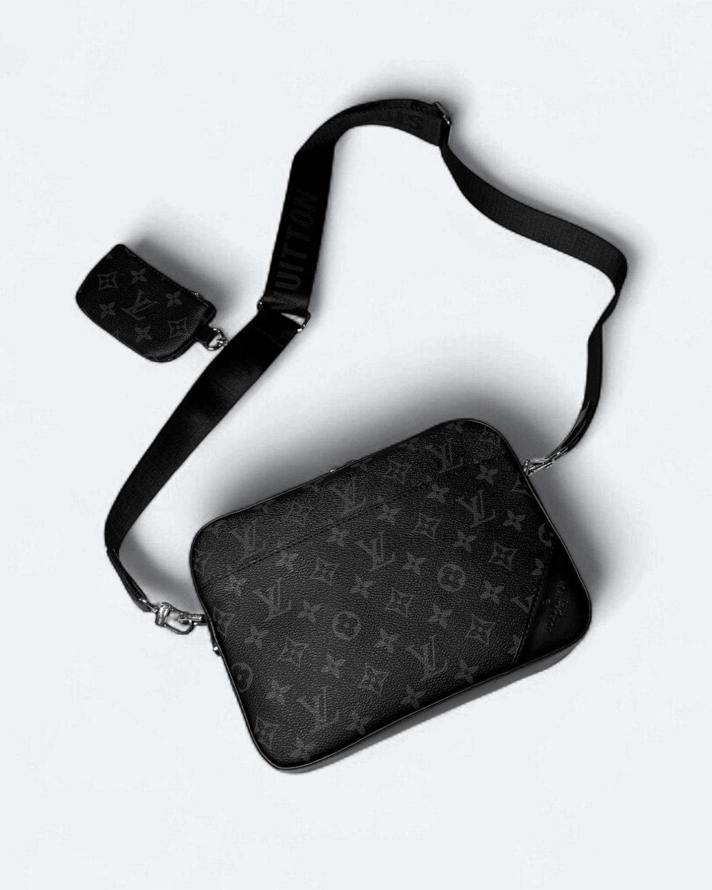 LVTN - Pattern Duo Messenger Bag - Black