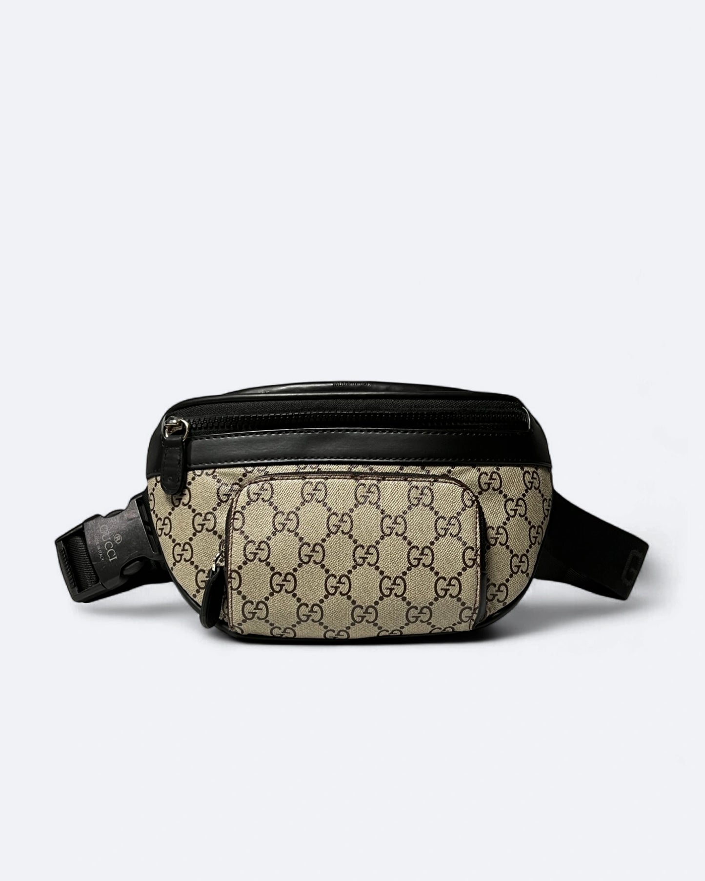 GC - GG Canvas Crossbody Bag - Beige/Black