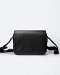 GC - GG Embossed Messenger Bag - Black