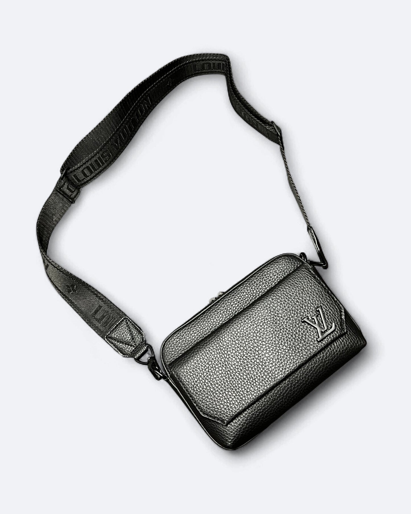 LVTN - Leather Mini Messenger Bag - Black
