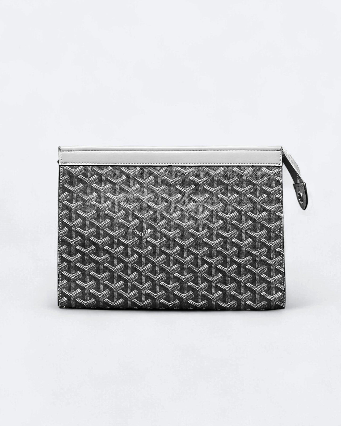 Goyard Pattern Clutch - Gray