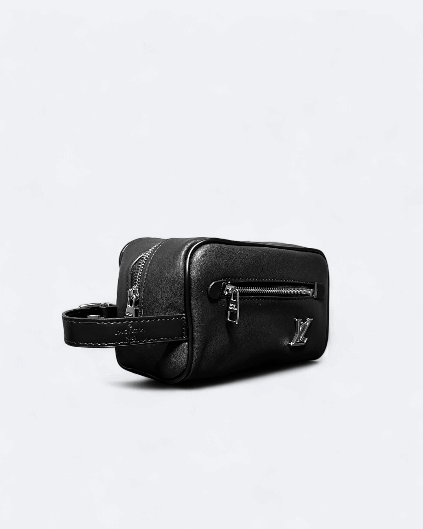 LVTN - Silver Monogram Hand Pouch Bag - Black