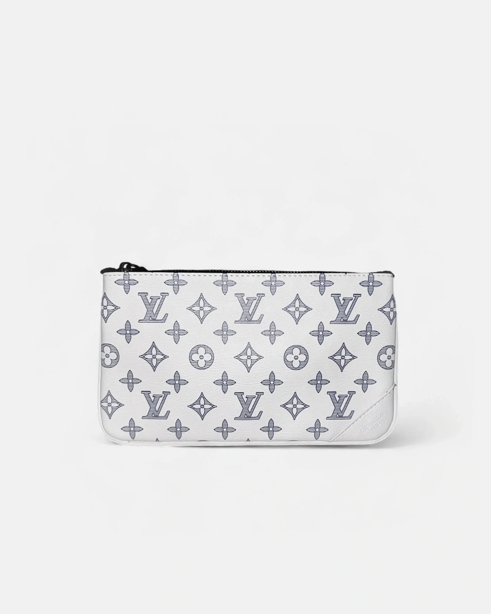 LVTN - Monogram Pattern Trio Set Bags - White/Dark Blue