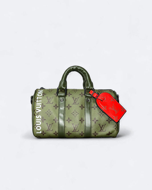 LVTN - Small Duffle Handbag - Green/Red