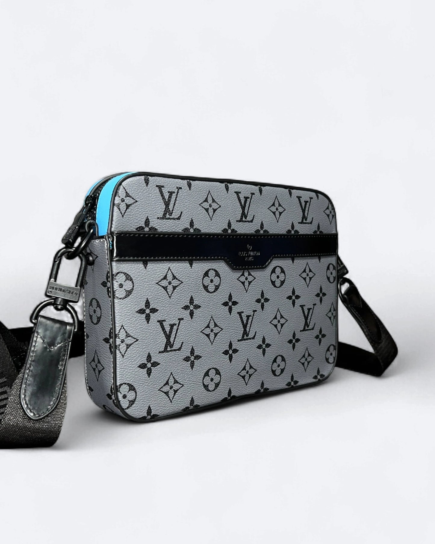 LVTN - Monogram Pattern Trio Set Bags - Gray/Blue