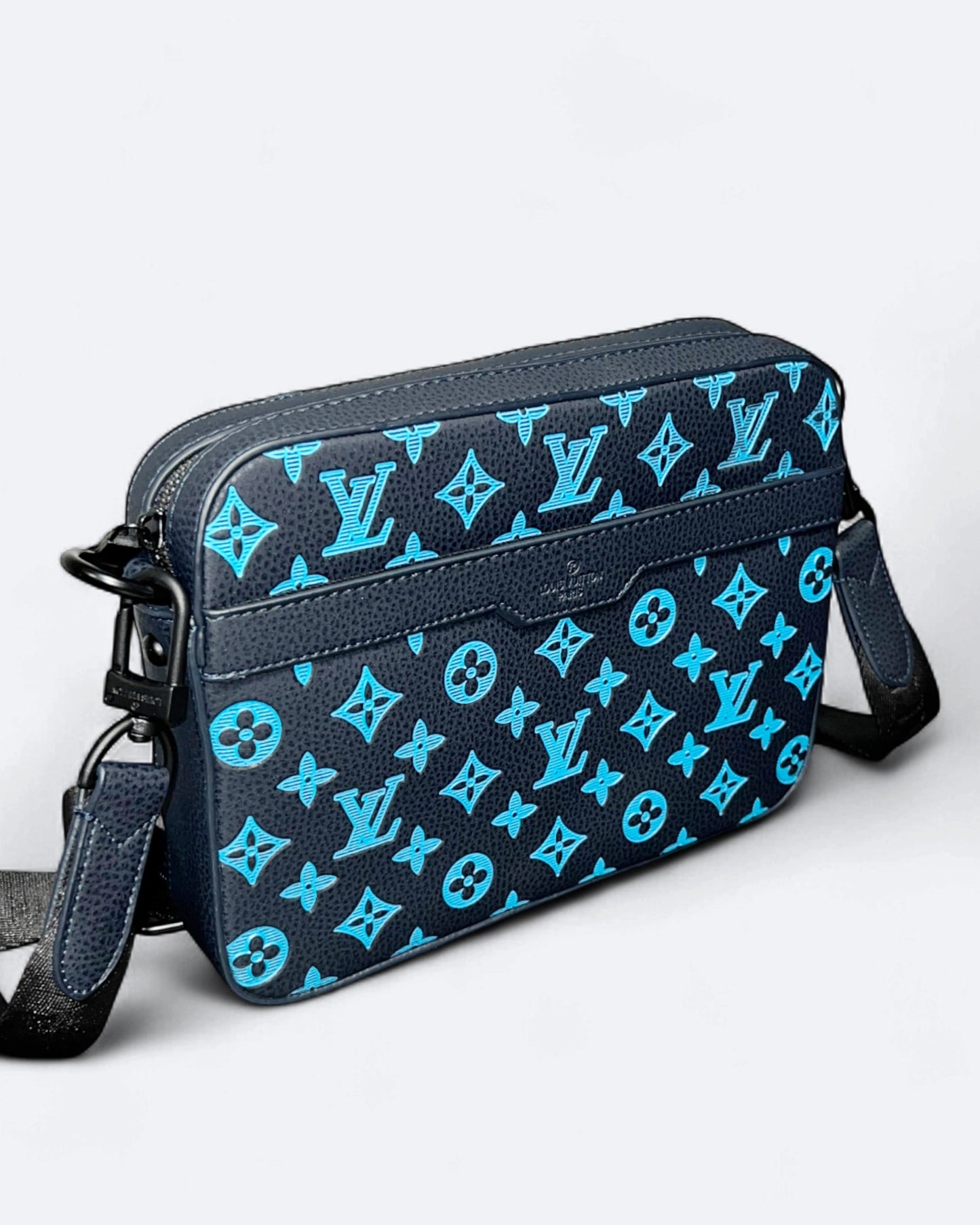 LVTN - Monogram Pattern Trio Set Bags - Dark Blue/Blue